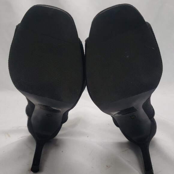 BAR III BLACK PEEP TOE HEELS size 7.5 - Picture 11 of 12